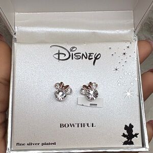 Disney Silver Bowtiful Stud Earrings